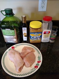 ingredients for Balsamic Grilled Chicken