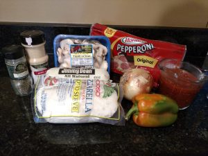 ingredients for Low Carb Crustless Pizza