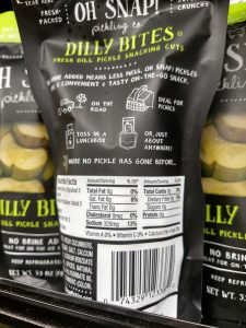 Oh Snap! Pickles label