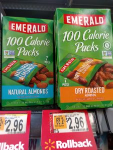 Emerald 100 calorie packs of nuts in store