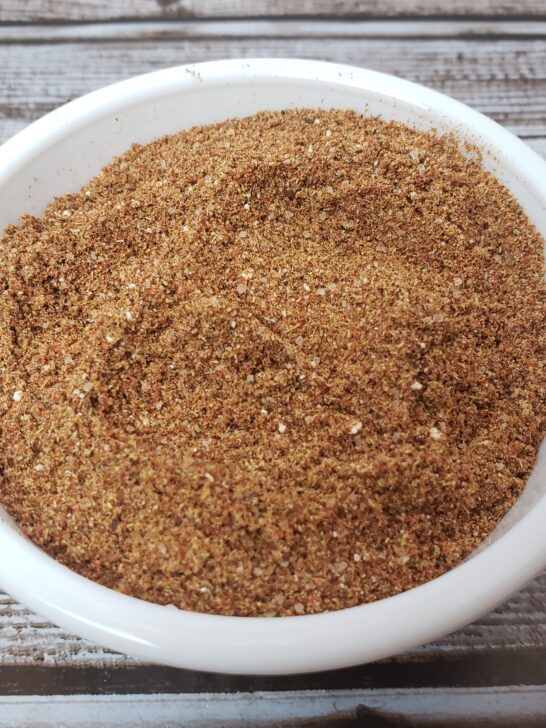 taco seasoning loose in white bowl
