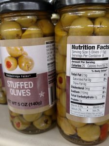 stuffed olives jar