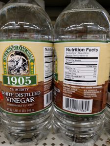 white vinegar bottles