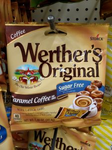 Werther's sugar free caramel coffee candy bag