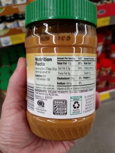 Simply Nature Organic Creamy Peanut Butter label