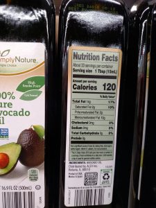Simply Nature Avocado Oil label