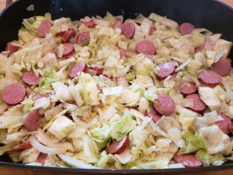 Cabbage And Smoked Sausage - My Productive Backyard