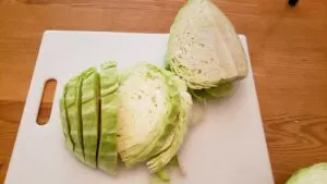 sliced cabbage