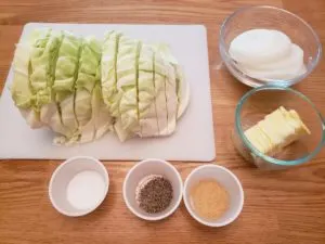 Low Carb Baked Cabbage and Onions ingredients