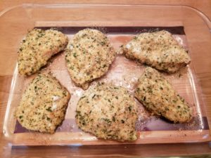 Low Carb Not Breaded Chicken ready to serve