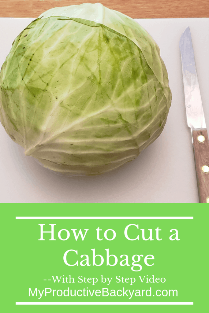 Cabbage on cutting board with knife