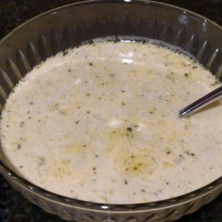 Creamy Broccoli Cauliflower Cheese Soup