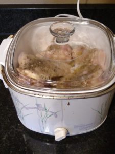 Crock Pot Garlic Herb Chicken in crock pot