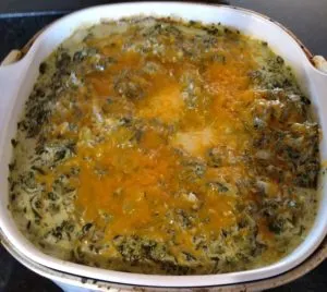 Creamy Spinach Cheese Bake in crock pot