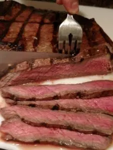 cutting Grilled Marinated London Broil