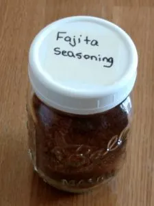 jar of fajita seasoning mix