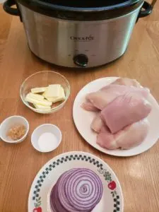 Low Carb Crock Pot Chicken & Cream Cheese Sauce ingredients