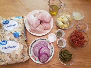 ingredients for Crock Pot Mediterranean Chicken