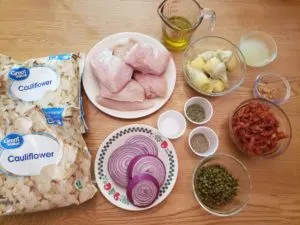 ingredients for Crock Pot Mediterranean Chicken