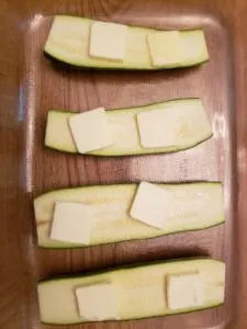 zucchini with butter on top