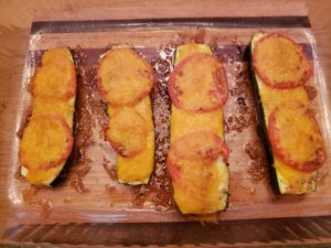 Cheesy Zucchini Boats baked 