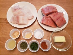 ingredients for Lemon Herb Baked Fish