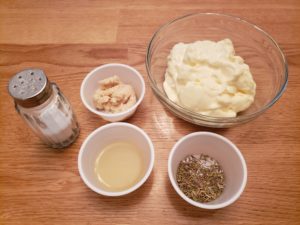 Ingredients for Lemon Herb Mayonnaise