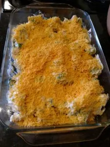 Broccoli and Cauliflower Cheesy Bake ready to bake
