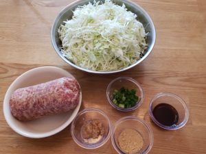 ingredients for Low Carb Egg Roll in a Bowl