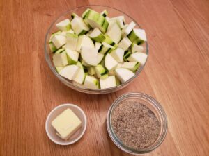 Ingredients for simple sauteed squash