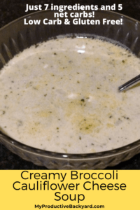 Creamy Broccoli Cauliflower Cheese Soup Pinterest pin