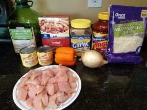 ingredients for Low Carb Italian Chicken