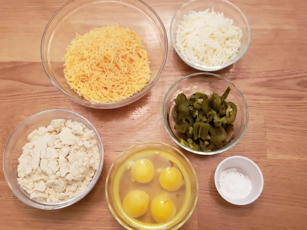 ingredients for Low Carb Jalapeno Cheese Biscuits