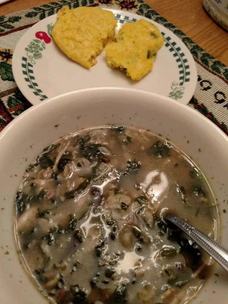 Low Carb Jalapeno Cheese Biscuits with soup
