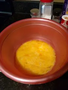 scrambled eggs in a bowl