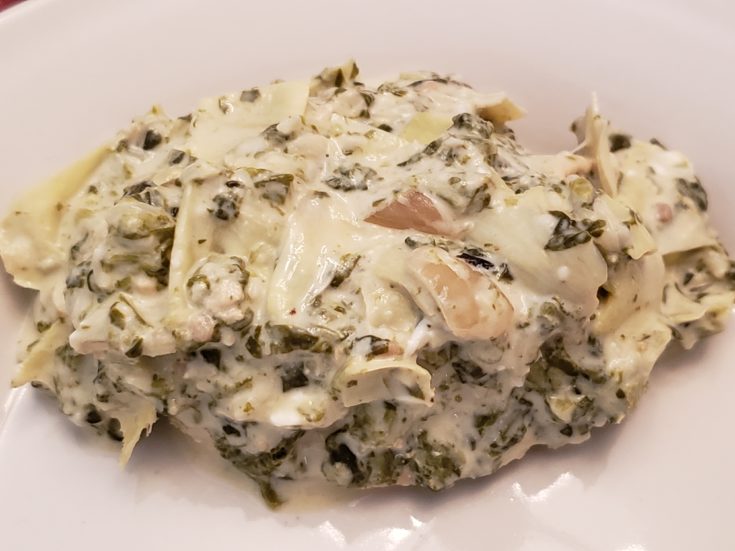 Crock Pot Spinach Artichoke Chicken - My Productive Backyard