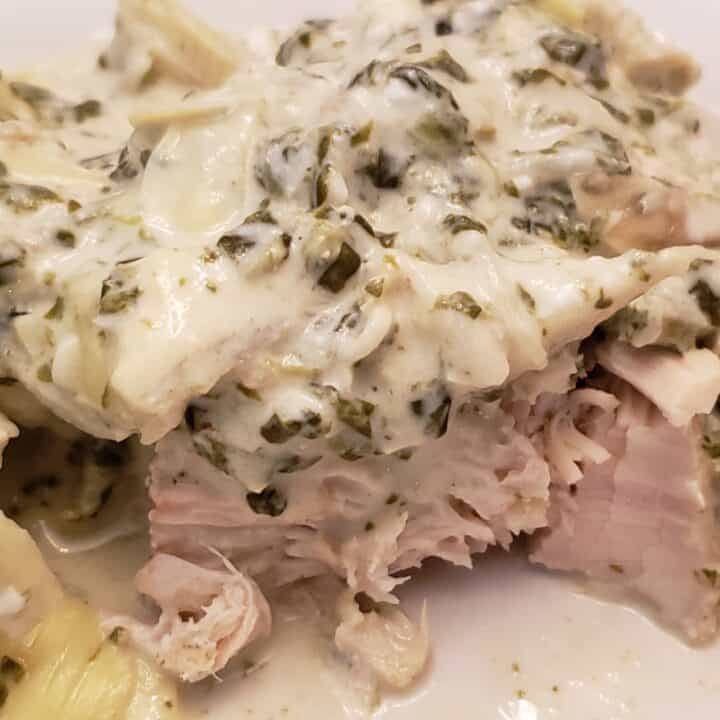 Crock Pot Spinach Artichoke Chicken - My Productive Backyard