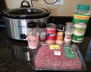 Ingredients for Low Carb Crock Pot Meatballs