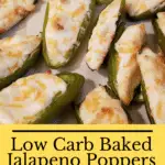 Low Carb Baked Jalapeno Poppers Pinterest pin