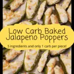 Low Carb Baked Jalapeno Poppers Pinterest pin