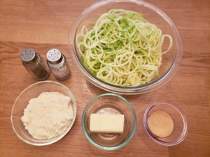 Zucchini Noodles Parmesan ingredients