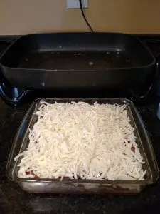 shredded cheese added on top