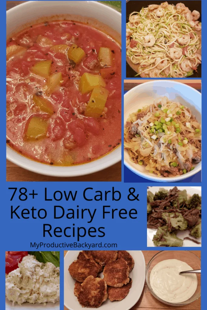 78 Dairy Free Low Carb Keto Recipes collage