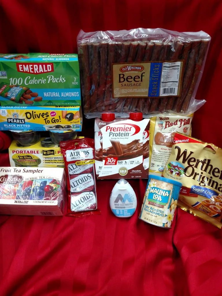 beef sticks, low carb candy and gum, almond flour, low carb snacks