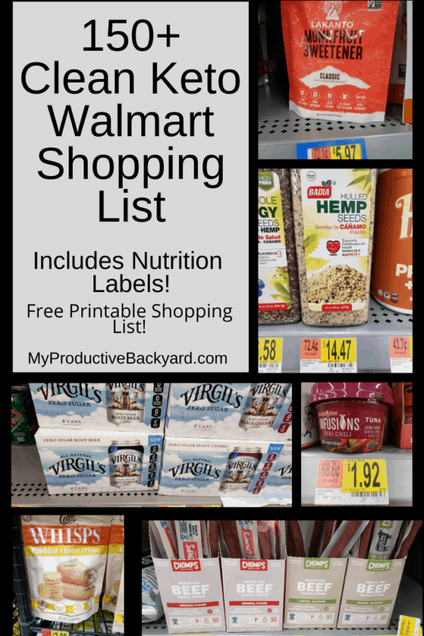 150+ Clean Keto Walmart Shopping List My Productive Backyard