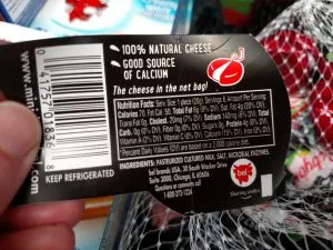 Babybel cheese label