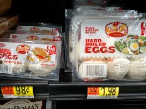 Great Value hard boiled eggs in store