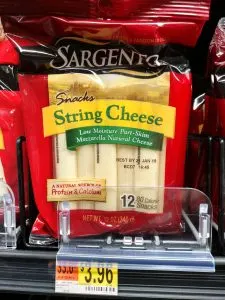 Sargento string cheese sticks in store