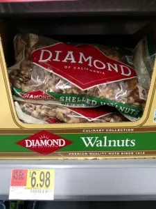 bag of walnuts in store