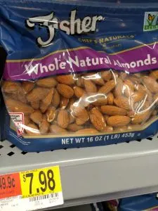 bag of almonds in store